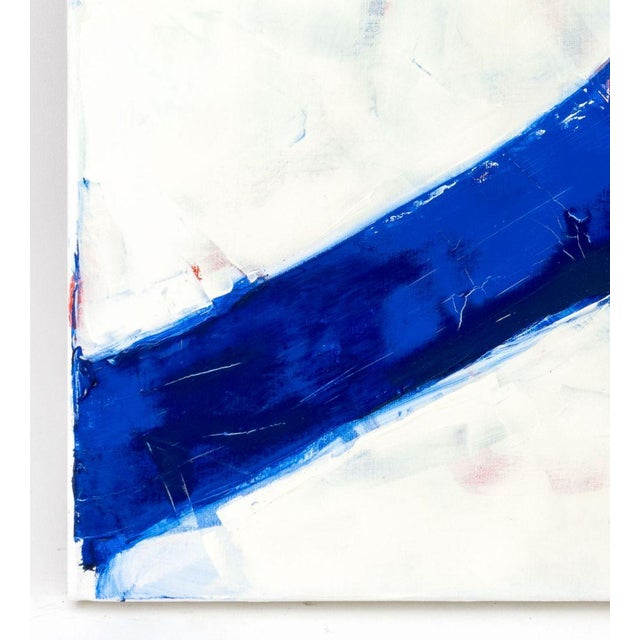 Robert O'Meara Abstract Composition in Blue Oil For Sale - Image 4 of 5