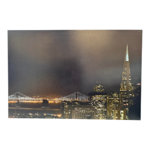 San Francisco Transamerica + Bay Bridge Stretch Canvas Photograph