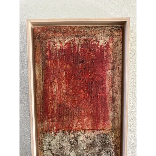 Beautiful abstract painting we have unofficially referred to as "Sunset." The top third of the painting depicts the sun as...
