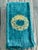 4 Gold Embroidered Face / Guest Terry Towels Bottle Green For Sale - Image 4 of 5