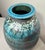 1990s Vintage Large Tall Signed Tom Neugebauer Blue Green Raku Blackware Pottery Vase For Sale - Image 5 of 13