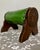 Antique Pegged-Joint Rolling Pin Gout Stool in Verdant Green Leatherette For Sale - Image 4 of 18