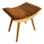 Mid-Century Modern Wooden Stool with New Upholstery, 1979 For Sale