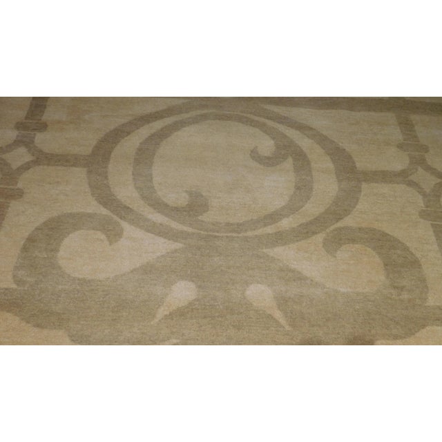 Textile Contemporary Genuine Hand Knotted Rug - 9'x 11'10" For Sale - Image 7 of 9
