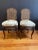 A set of fine exquisite 18th c. French Provincial chairs with Scalamandre cushions. Each chair is stamped with the mark of...