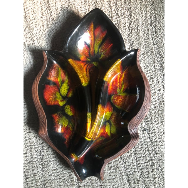 Brown Mid 20th Century Mid-Century Modern Divided Dish Bowl For Sale - Image 8 of 8