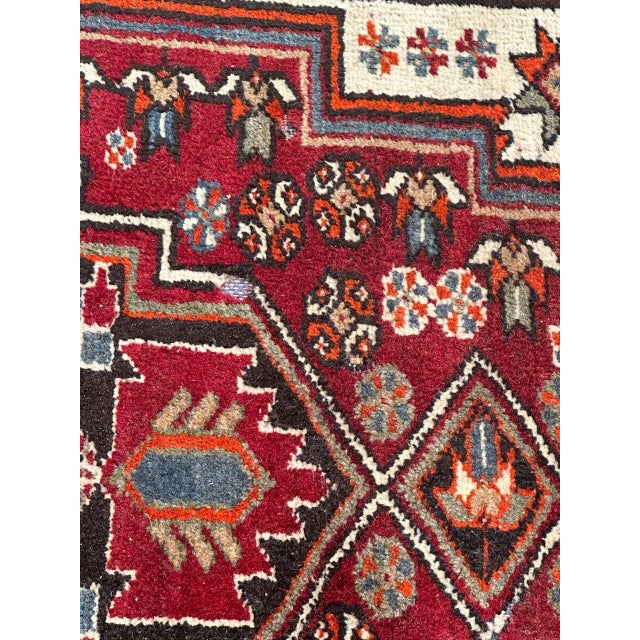 Rustic Mid-Century Hamadan Rug, 1950s For Sale - Image 3 of 18