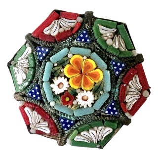 Vintage Italian, Micro Tile, Mosaic Brooch For Sale