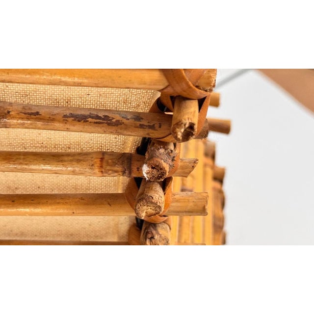 Vintage Table Lamp in Wicker and Fabric, 1960s For Sale - Image 10 of 15