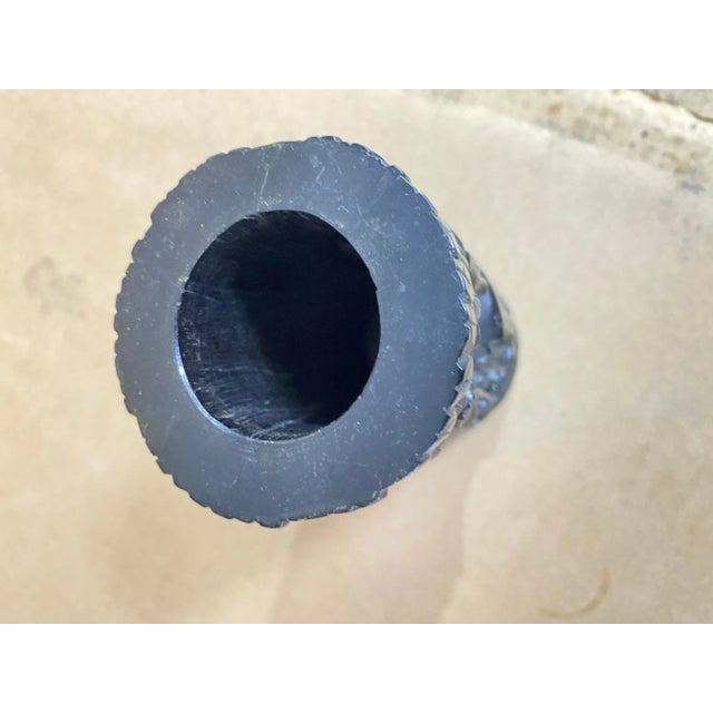 Wood 20th Century Japanese Black Brush Pen Holder For Sale - Image 7 of 9