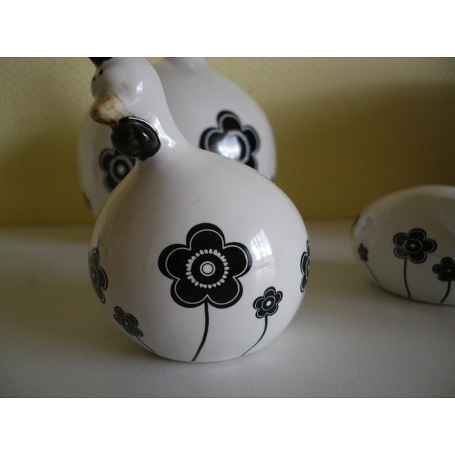 Black Scandinavian Style Minimalist Ceramic Hen and Chicks, 2000s, Set of 4 For Sale - Image 8 of 13