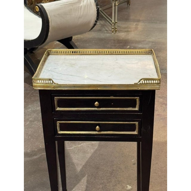 Pair of Vintage French Jansen Manner Side Tables For Sale - Image 4 of 6