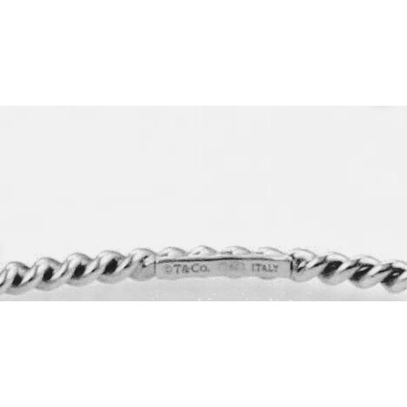 Contemporary Tiffany & Co. Sterling Silver Twisted Rope Cable Bangle, Brand New, Discontinued For Sale - Image 3 of 3