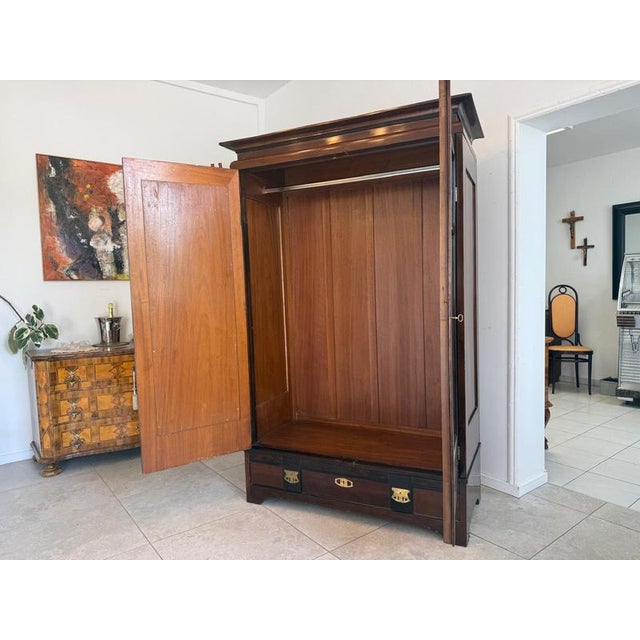 Art Nouveau Wardrobe with Mirror, 1920s For Sale - Image 8 of 15