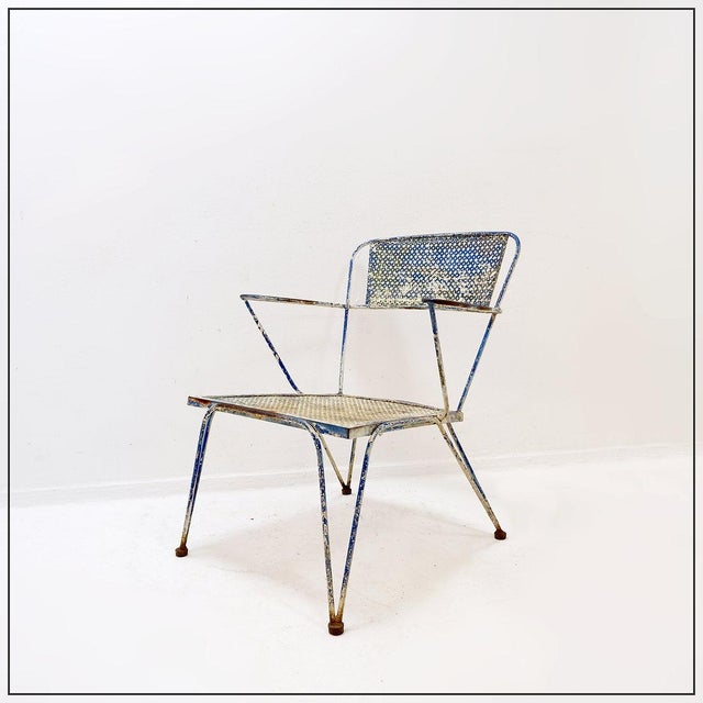 Vintage Perforated Metal Armchair by Mathieu Matégot, 1950s For Sale - Image 16 of 16