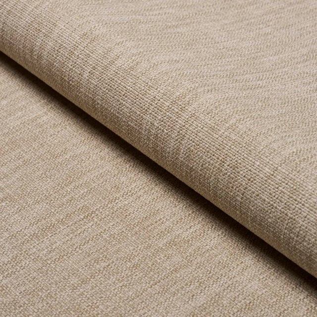 SAMPLE - Schumacher Archie Indoor/Outdoor Fabric In Tan For Sale