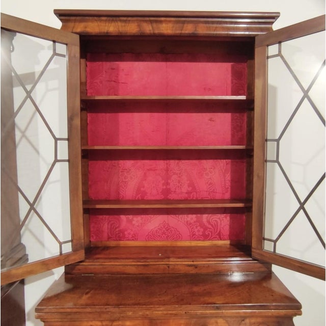 Brown 19th Century Walnut Bookcases with Pull-Out Shelves, Italy, Set of 2 For Sale - Image 8 of 11