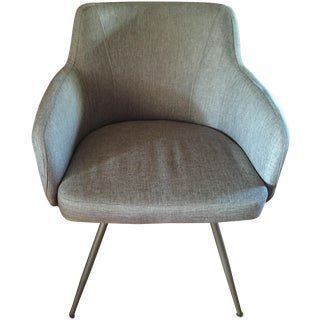 Mid-Century Modern Style Upholstered Accent Chair For Sale