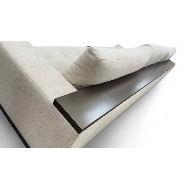 Ivory Adriana Hoyos Chocolate L-Shaped Sofa Sectional With Ottoman For Sale - Image 8 of 17