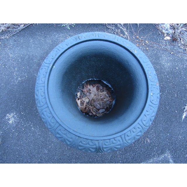 Mid 20th Century Vintage Cast Iron Urn For Sale - Image 5 of 8