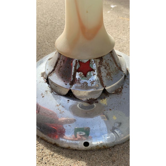 Silver 1930s Art Deco Smoking Stand With Marbled Bakelite Stem by Manning-Bowman & Co For Sale - Image 8 of 11