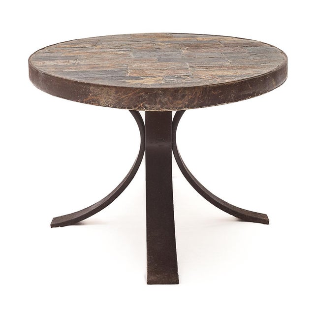 Brutalist Oval Coffee Table, 1950s For Sale - Image 3 of 10