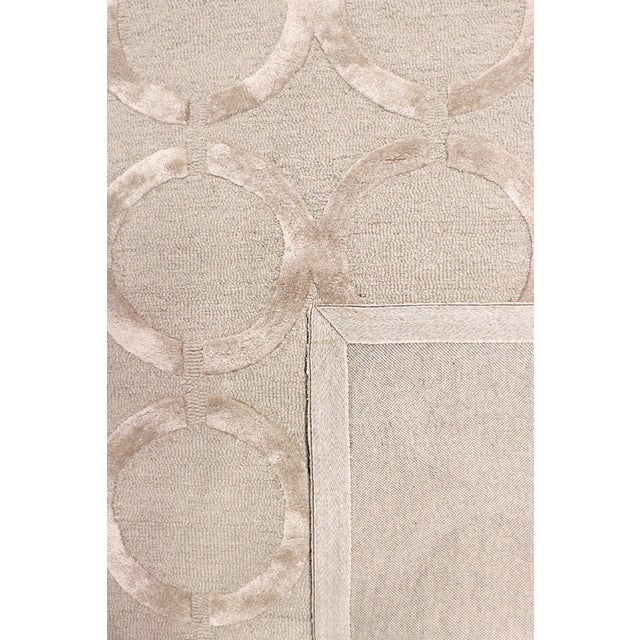 Pasargad Home Edgy Hand-Tufted Silk & Wool Area Rug- 4' X 6' For Sale - Image 4 of 7