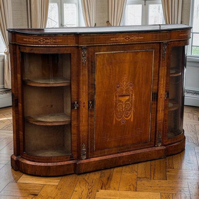 Traditional Victorian Burr Walnut Sideboard For Sale - Image 3 of 16