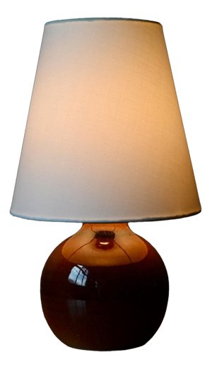 Brutalist Wabi-Sabi Ceramic Table Lamp in Glazed Stoneware from Ateliers Du Genetiel, 1960s