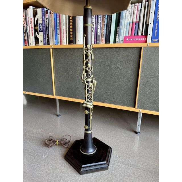 Vintage clarinet wood instrument lamp made in France and distributed by the prestigious Frederick Cooper, Chicago. Retains...