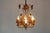 Italian Flower Pendant Light in Amber and Clear Glass, 1950s For Sale - Image 6 of 11