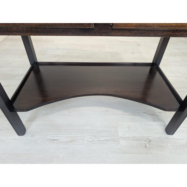 Wooden Desk in Mahogany with Brass Handles, 1960s For Sale - Image 11 of 13