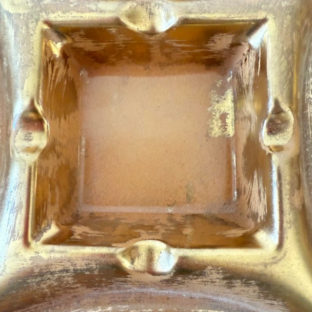 Stangl Mid-Century Modern Stangl Pottery Granada Gold Ashtray For Sale - Image 4 of 7