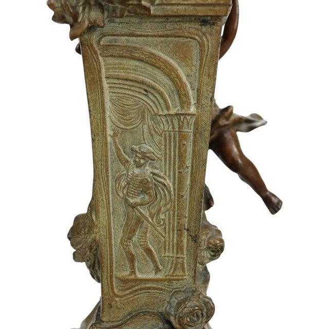 19th Century Art Nouveau Carmen & Mignon Bronze Figures on Plinths - Pair For Sale - Image 12 of 14