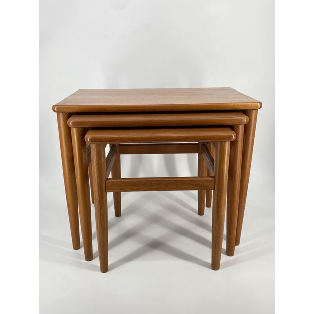 Mid-Century Teak Nesting Tables from Salin Møbler, Denmark, 1960s, Set of 3 For Sale - Image 12 of 12