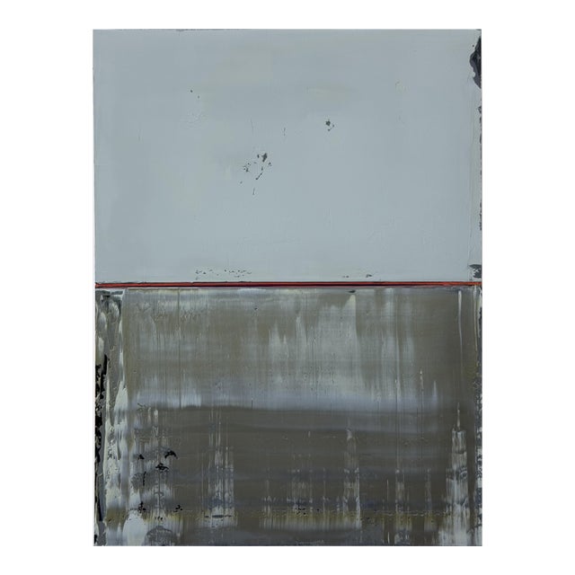 Contemporary Abstract Oil on Canvas/Wood "#1801" by Arvid Boecker For Sale