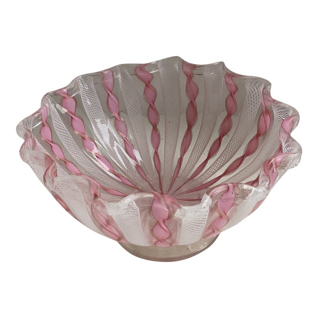 Murano Art Glass Pedastal Bowl For Sale