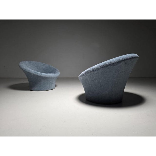 Light Blue Mushroom Lounge Chairs by Pierre Paulin for Artifort, 1960s, Set of 2 For Sale - Image 3 of 8