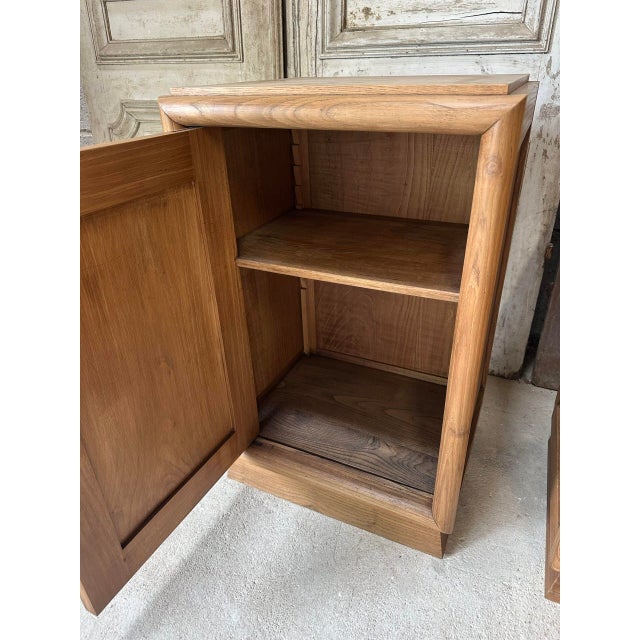 Art Deco Style Oak Bedside Tables, 1930s, Set of 2 For Sale - Image 10 of 16