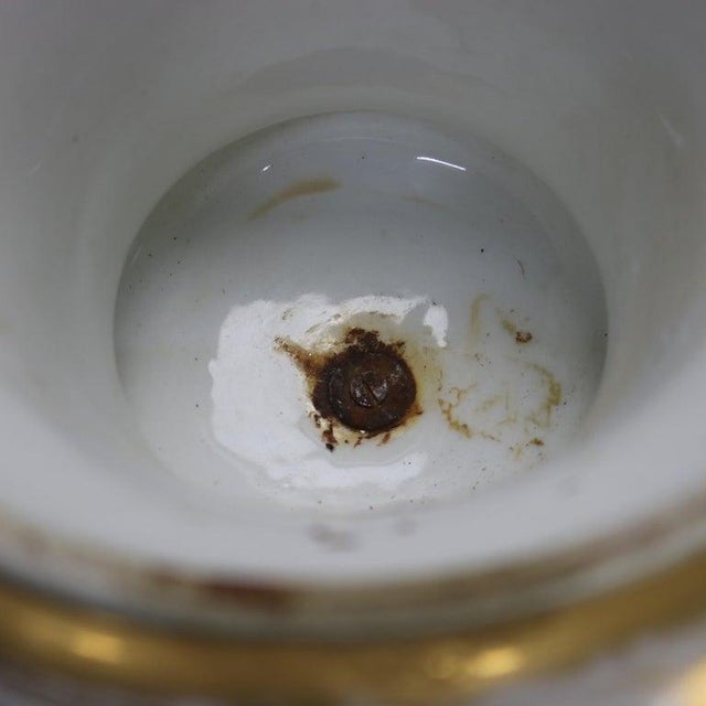 Pair of Antique Old Paris Porcelain Portrait Urns C1870 For Sale - Image 6 of 12