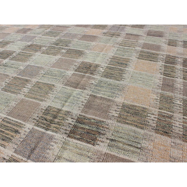 Modern Scandinavian Flat-Weave Rug by Keivan Woven Arts, 9' X 12'1" For Sale In Atlanta - Image 6 of 11