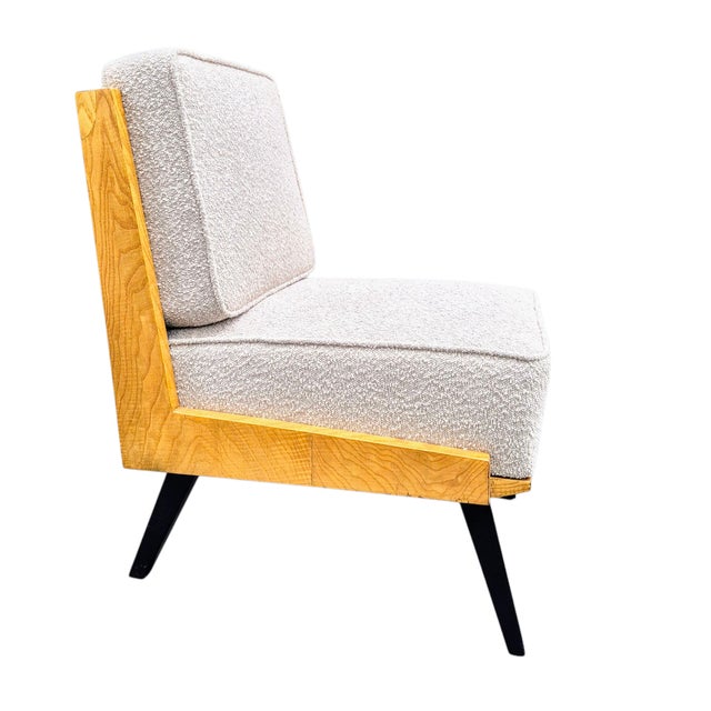 Mid-Century Modern Vintage Beige Lounge Chair by S. Lejkowski, W. Leśniewski, Poland, 1960s For Sale - Image 3 of 6