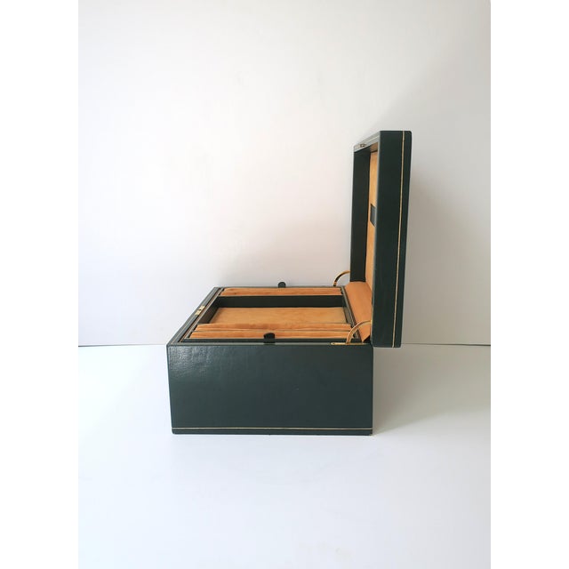 Italian Leather Jewelry Box, Late-20th Century, Italy For Sale - Image 14 of 17