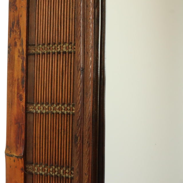 Vintage Square Bamboo and Rattan Mirror, 1960s For Sale - Image 15 of 16