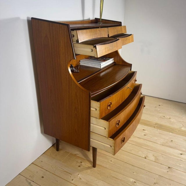 Danish Teak Cabinet with Drawers and Pull-Out Desk, 1960 For Sale - Image 10 of 14