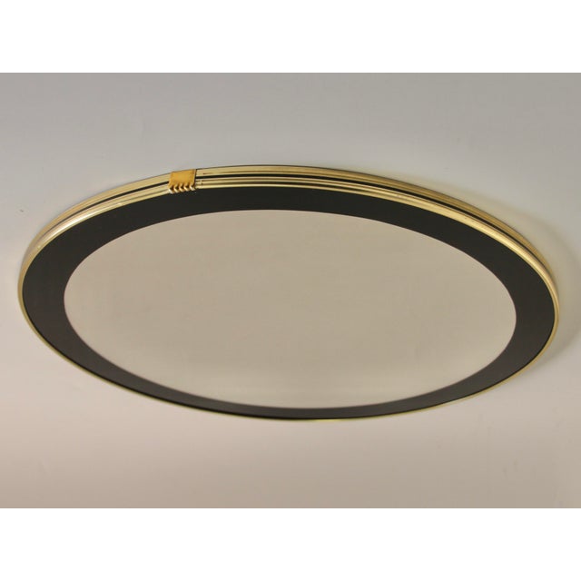 Mid-Century Modern Mid-Century Modern Wall Mirror with Black Rim Ornament, 1950s For Sale - Image 3 of 8