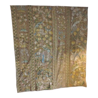 Large 18th Century Antique Venetian Embroidered Textile Panels - Set of 2 For Sale