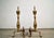 Hollywood Regency 1930’s Solid Brass & Iron Andirons by Bennett - A Pair For Sale - Image 3 of 12