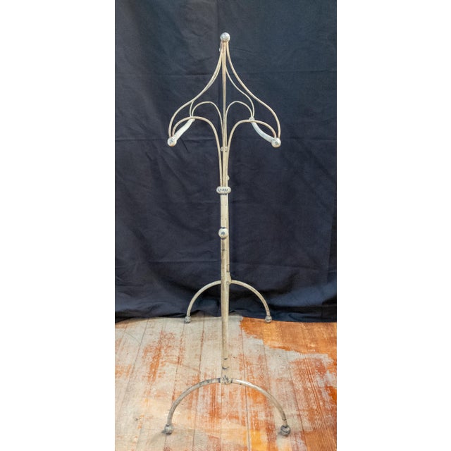 Late 19th Century 19th Century Victorian White and Blue Painted Wire and Metal Towel Drying Rack For Sale - Image 5 of 16