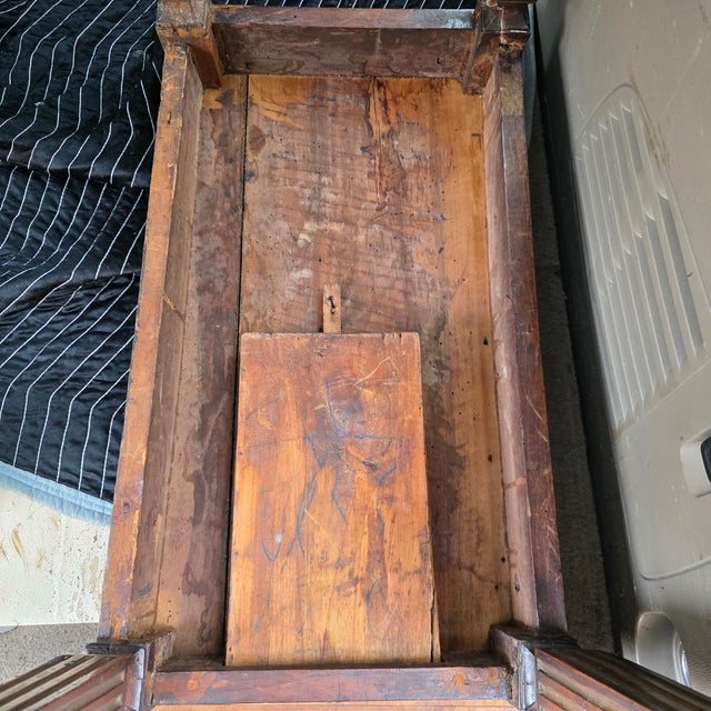 18th Century French Louis XVI Provincial Carved Walnut Petite Writing Table, Circa 1790 For Sale - Image 9 of 10